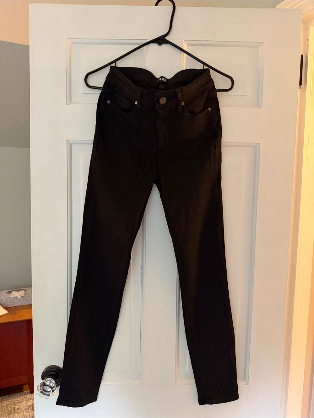 PAIGE Black Hoxton Ankle Jeans, size 25